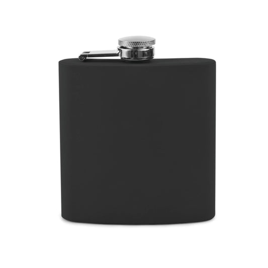 Soft-Touch Rubber-Wrapped Stainless Steel Flask - Bulk Sale