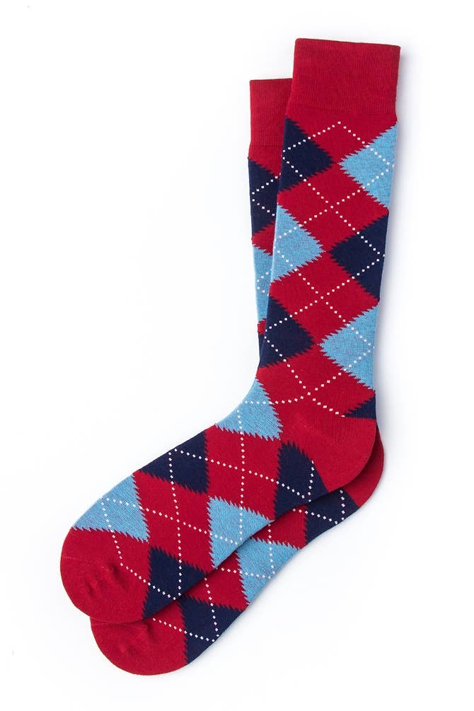 Argyle Assassin Carded Cotton Socks by Alynn
