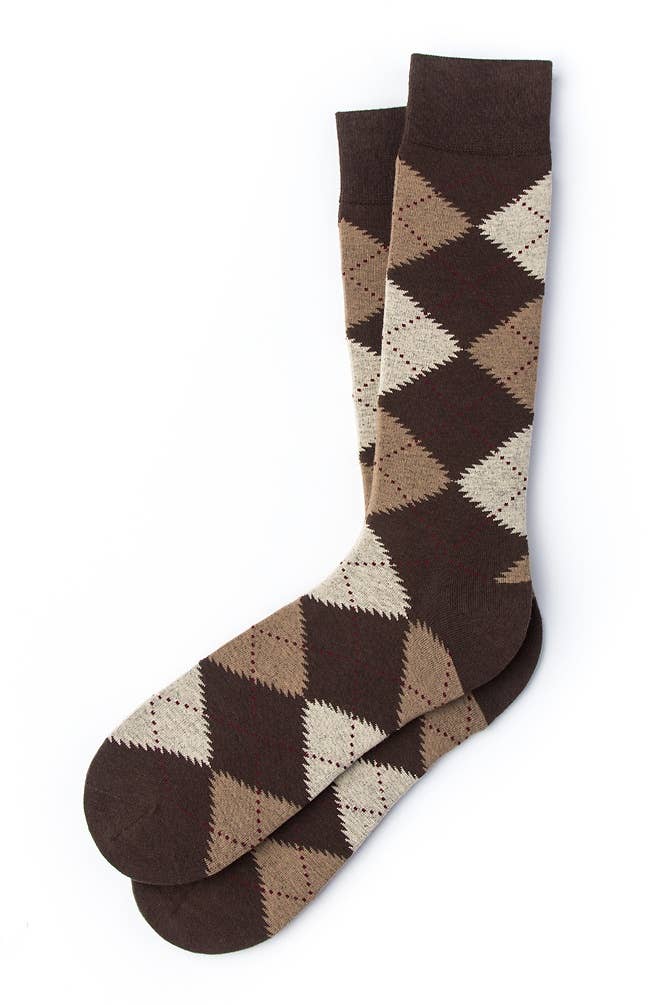 Argyle Assassin Carded Cotton Socks by Alynn