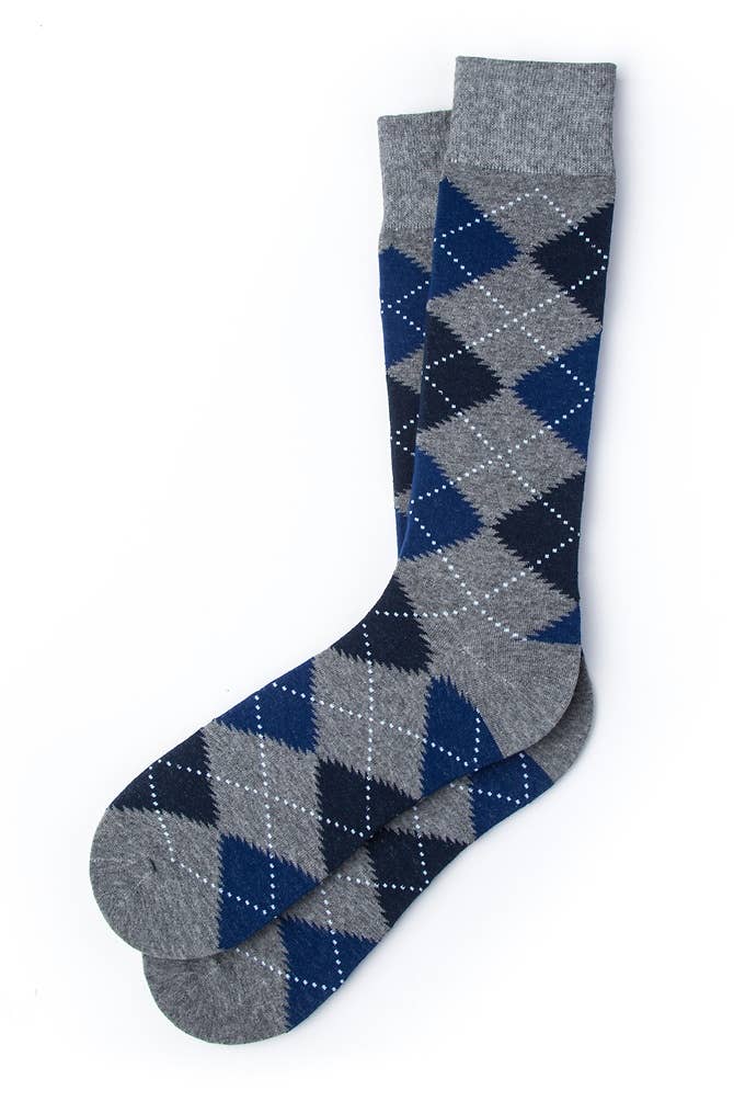 Argyle Assassin Carded Cotton Socks by Alynn