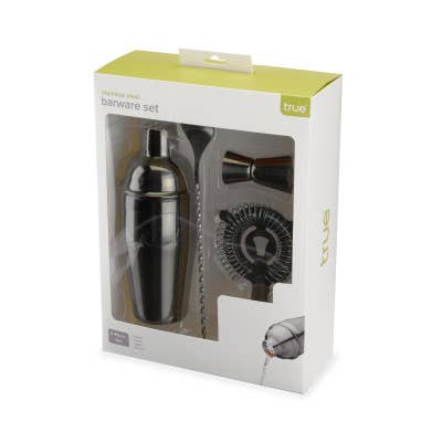 Jet™ Gunmetal Black Barware Set