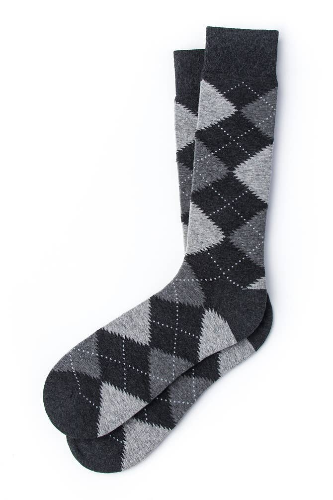 Argyle Assassin Carded Cotton Socks by Alynn