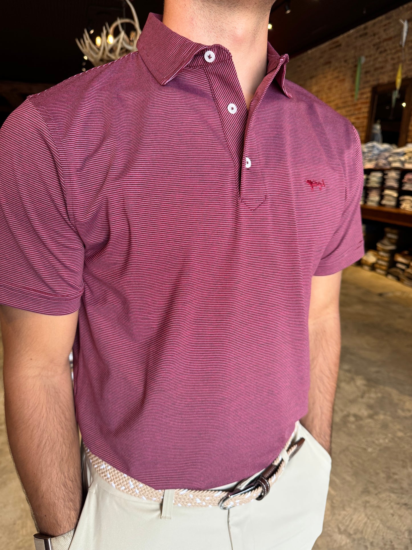 Performance Stripe Polo