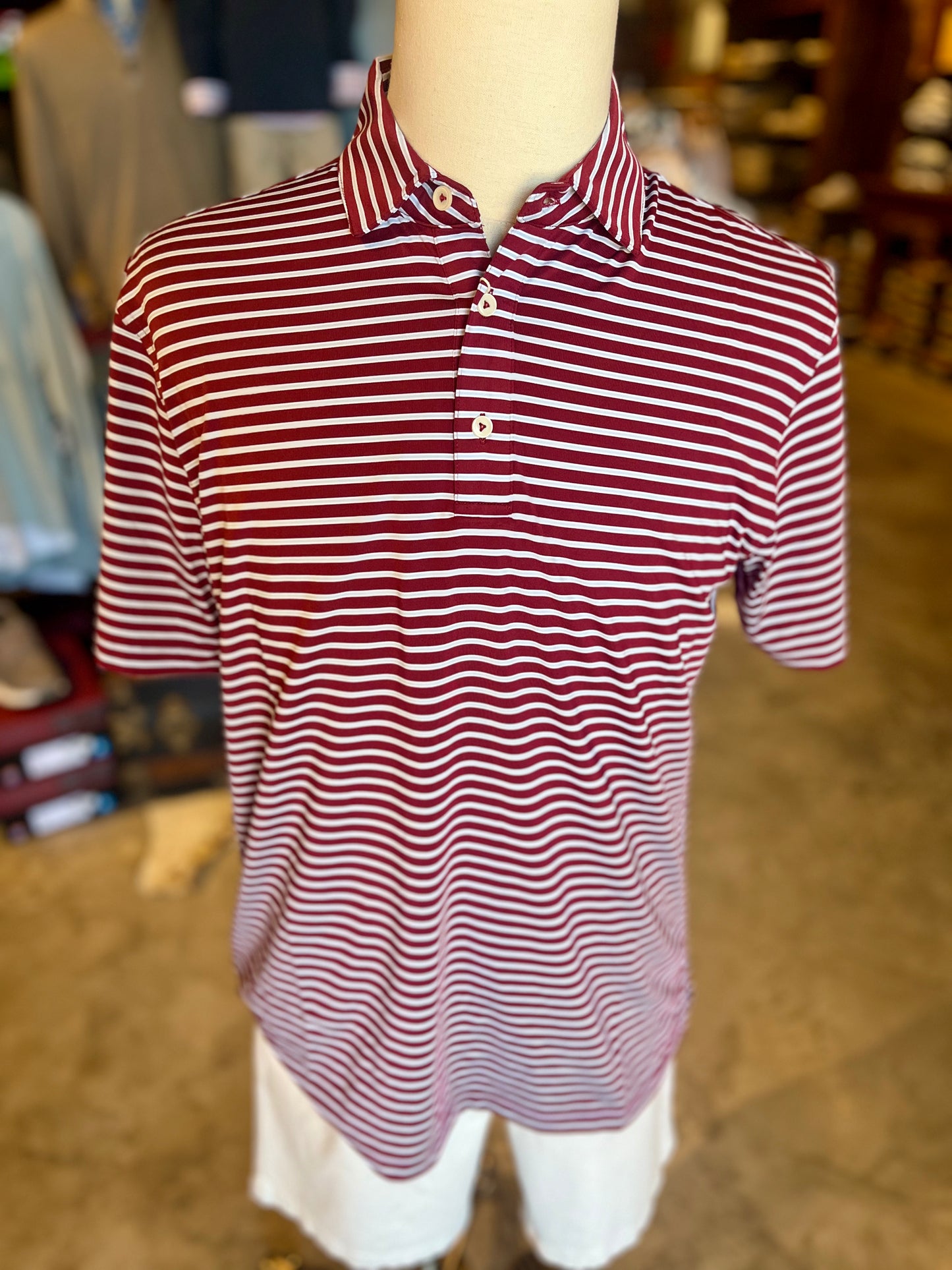 SS Long Drive Stripe Performance Polo