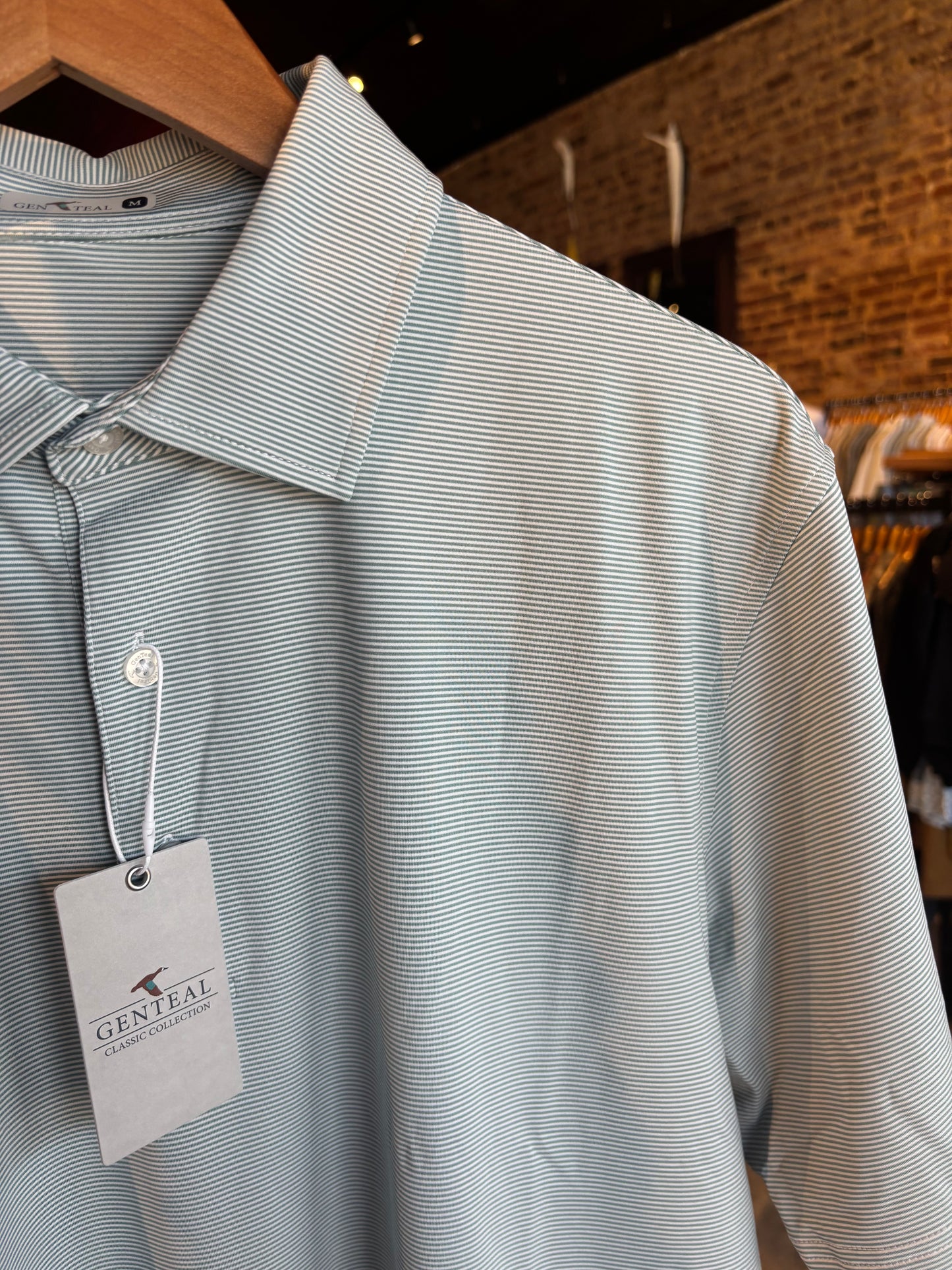 Club Pinstripe Performance Polo