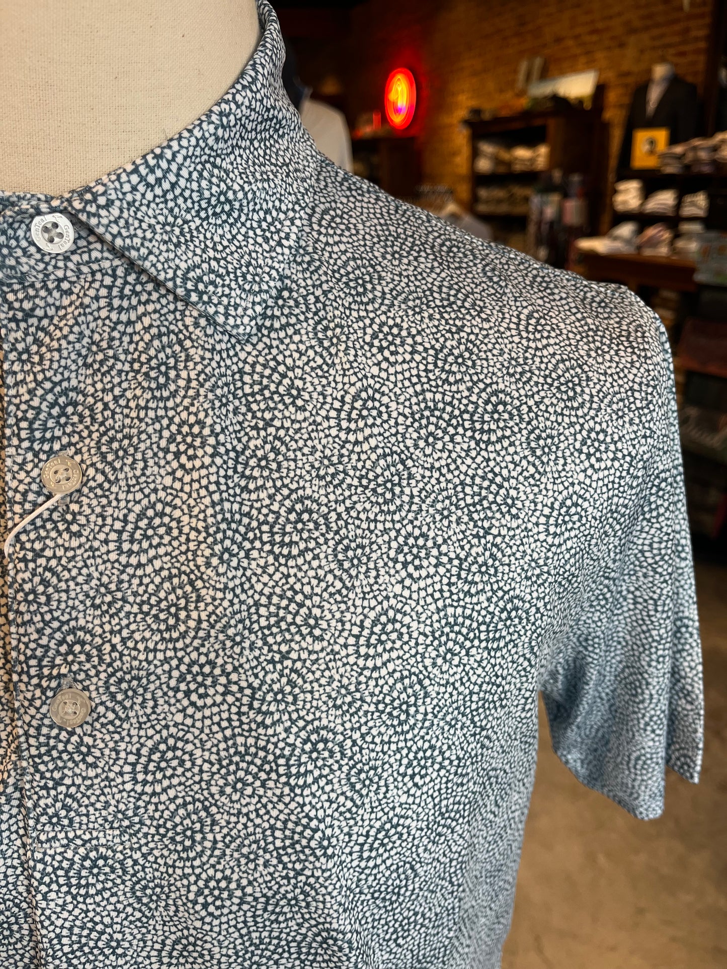 Storm Dahlia Printed Performance Polo