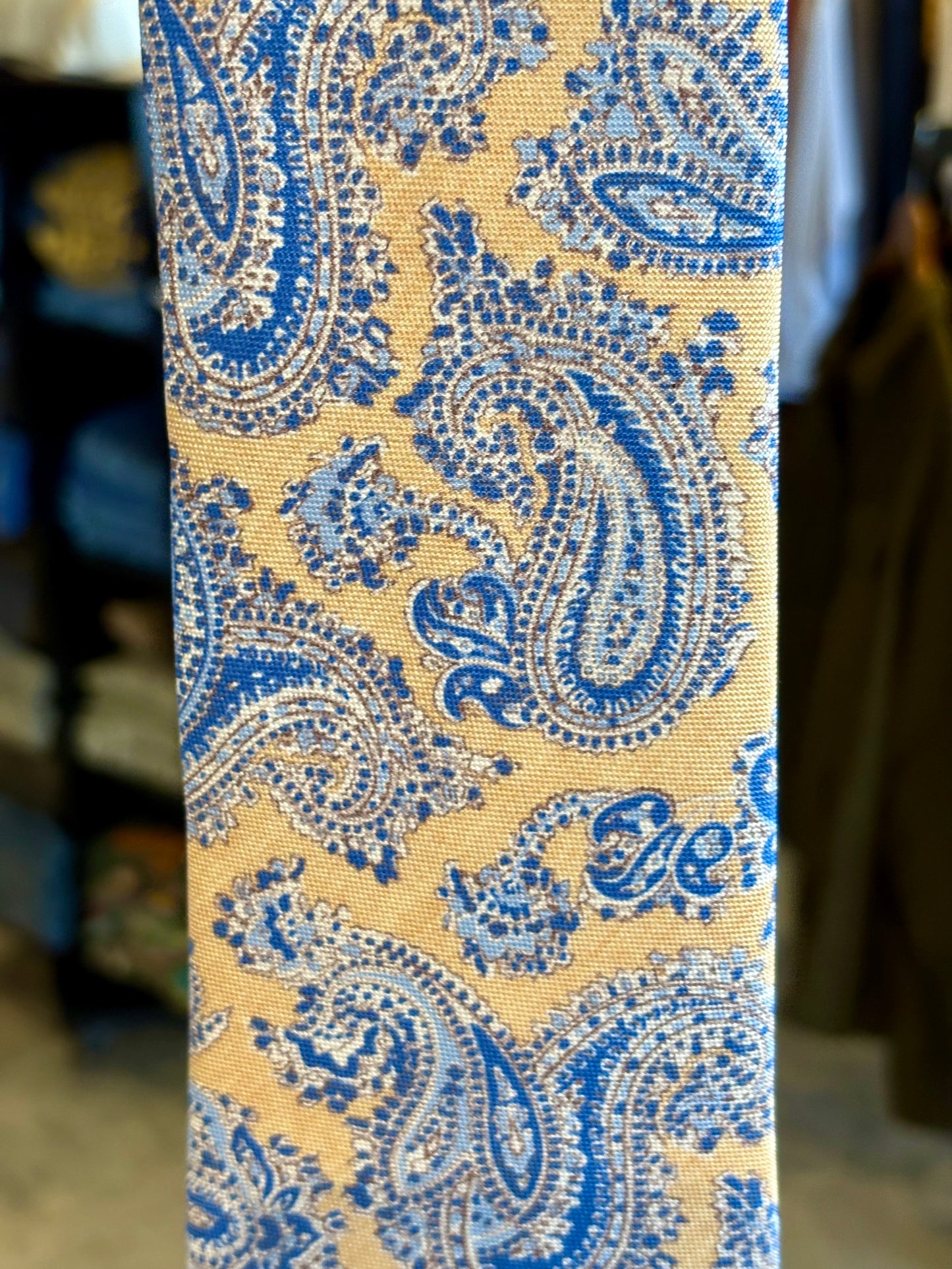 Neck Tie Yellow Alfred Paisley
