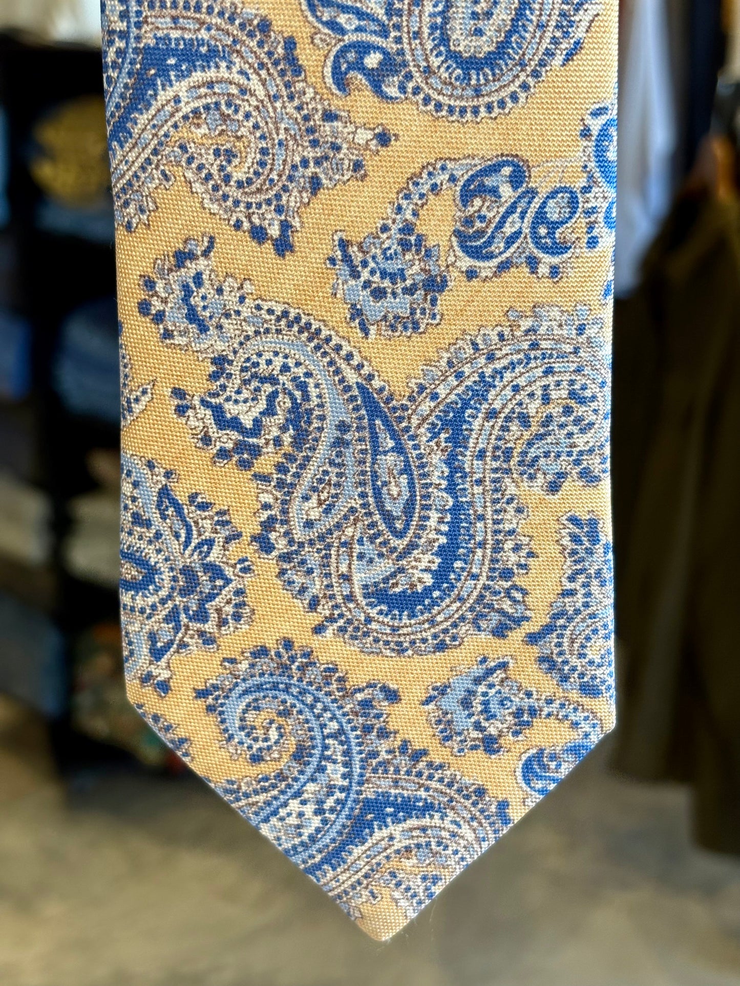 Neck Tie Yellow Alfred Paisley