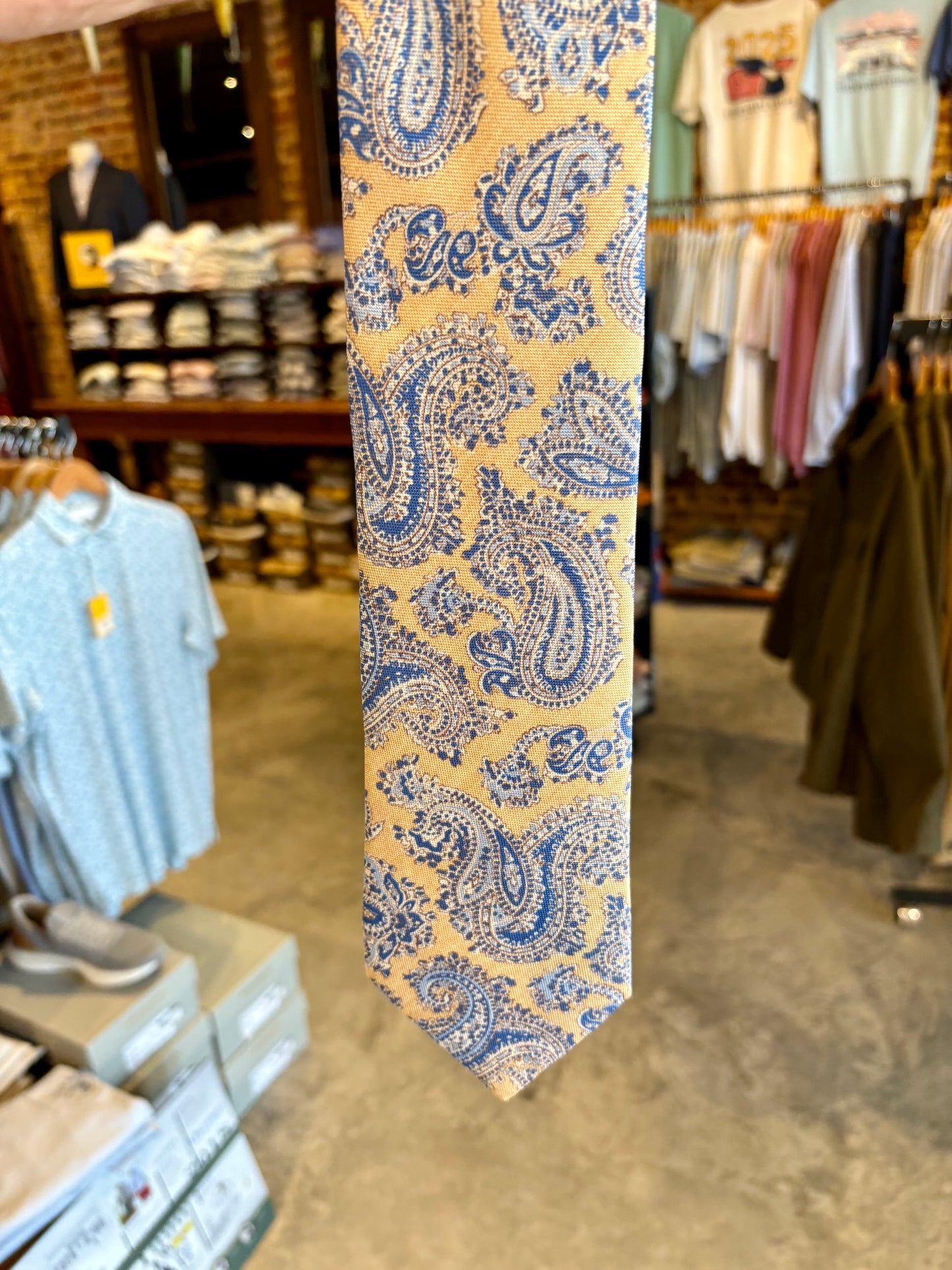 Neck Tie Yellow Alfred Paisley