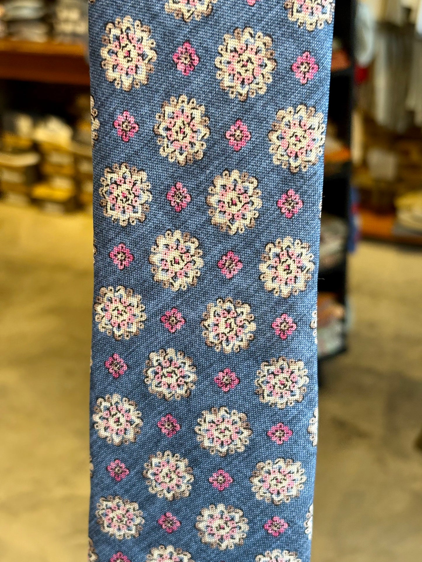 Neck Tie Navy Alfred Medallions
