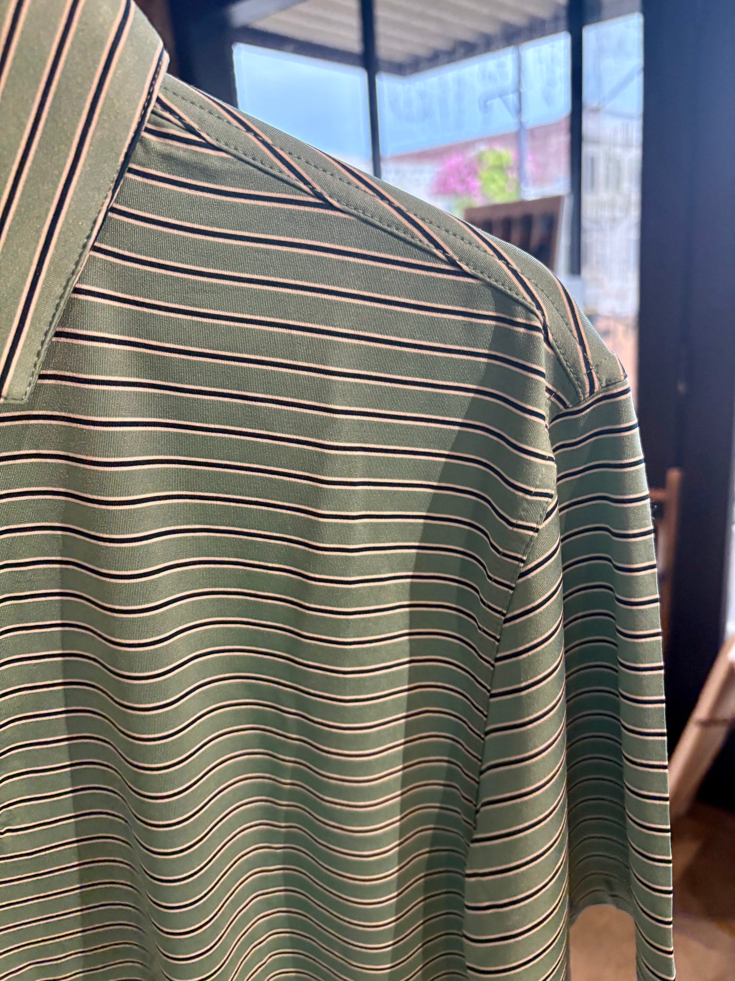SS Long Drive Stripe Performance Polo