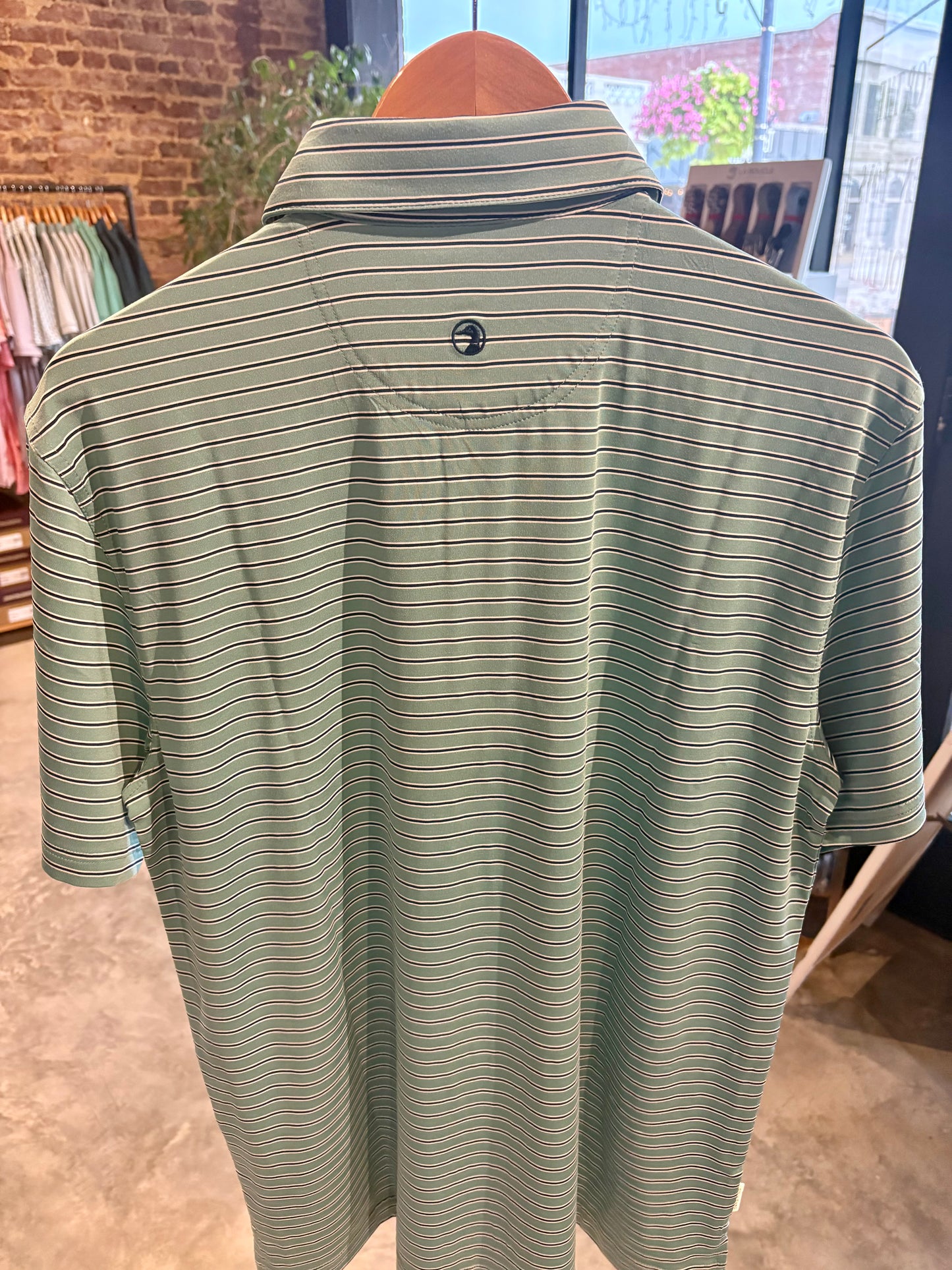 SS Long Drive Stripe Performance Polo