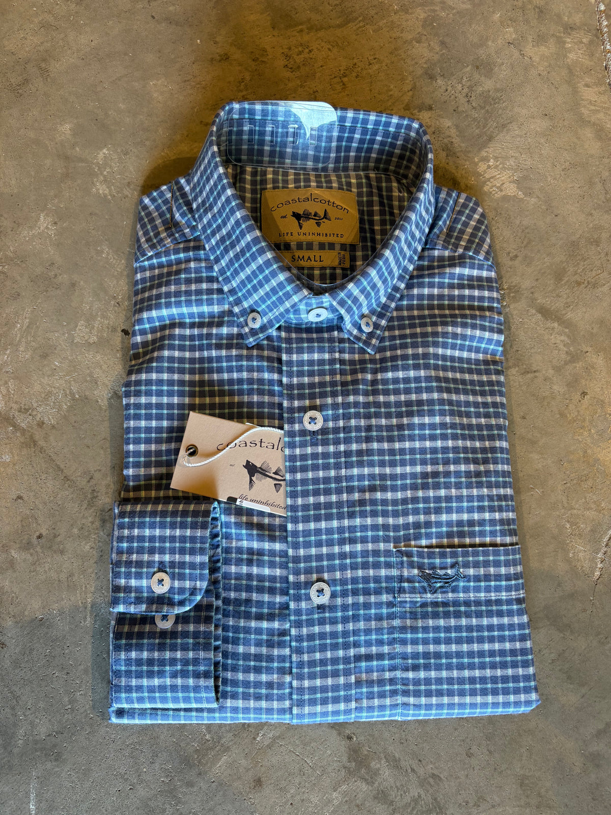 Cobalt Blue Cotton Stretch Sport Shirt