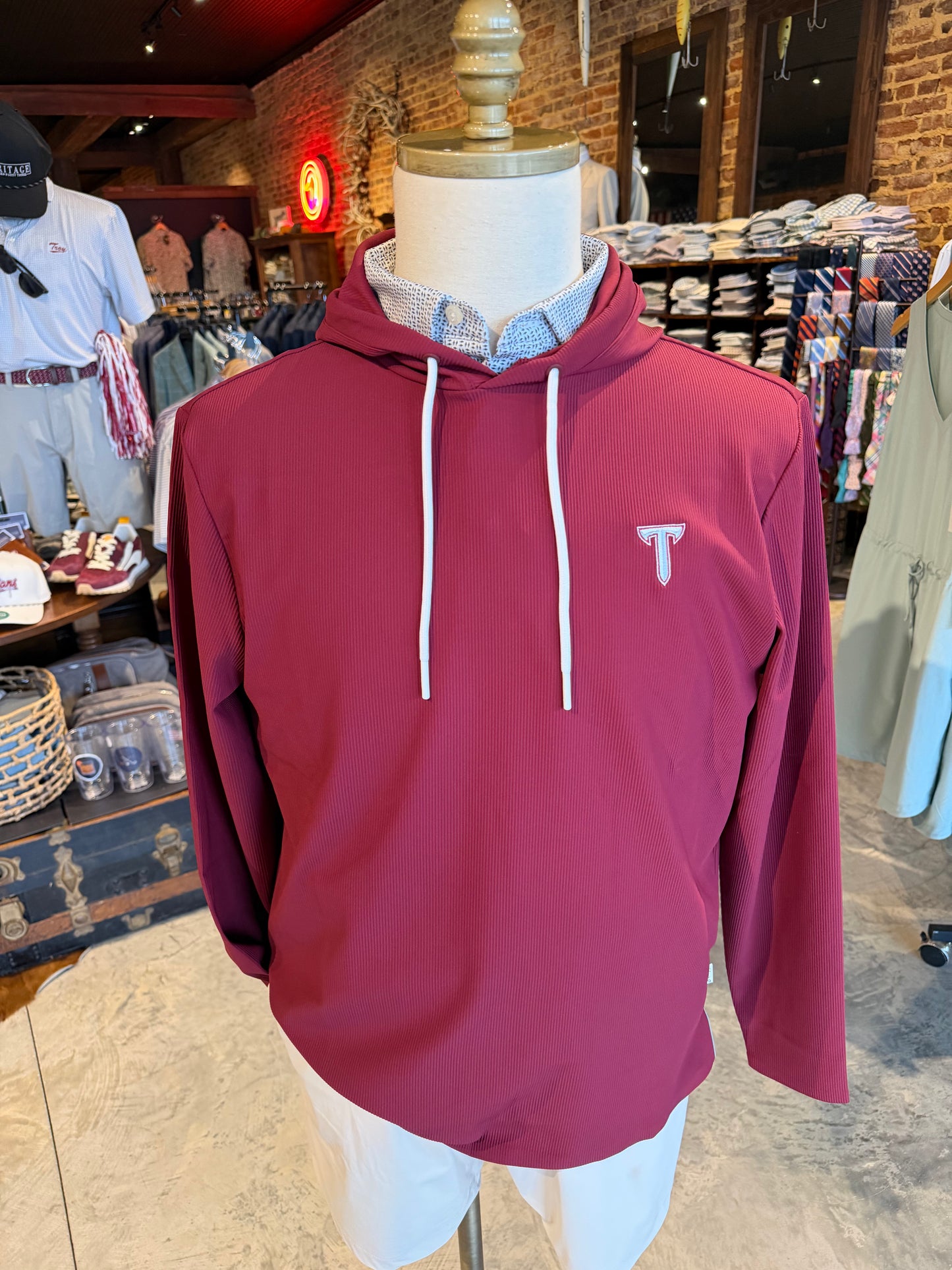 Power T Hoppin Hoodie Maroon