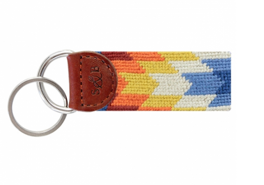Starburst Needlepoint Key Fob