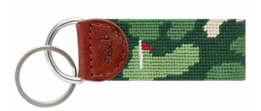 Golfer's Camo Needlepoint Key Fob