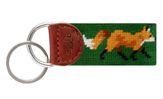 Fox Needlepoint Key Fob