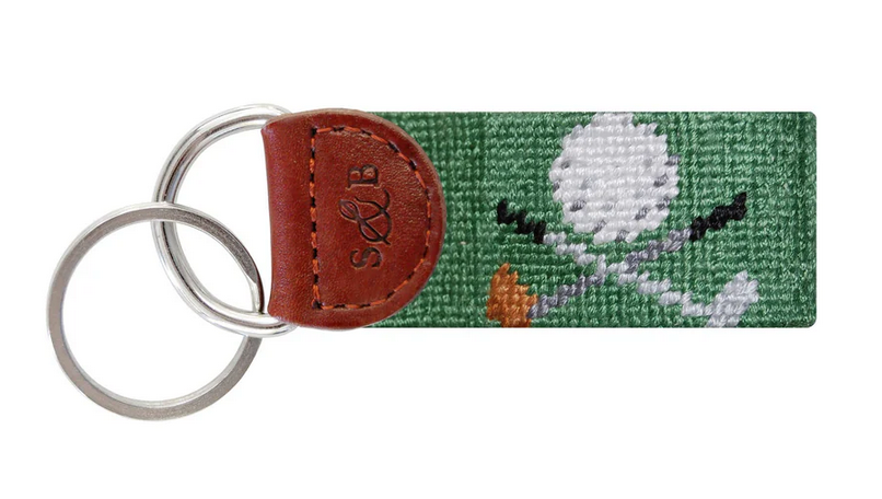 Golf Needlepoint Key Fob