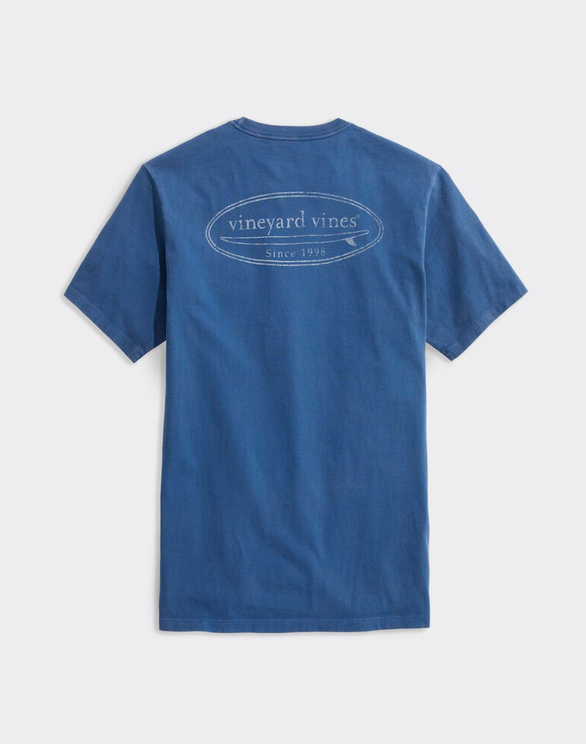 Outlined Surf logo ss tee