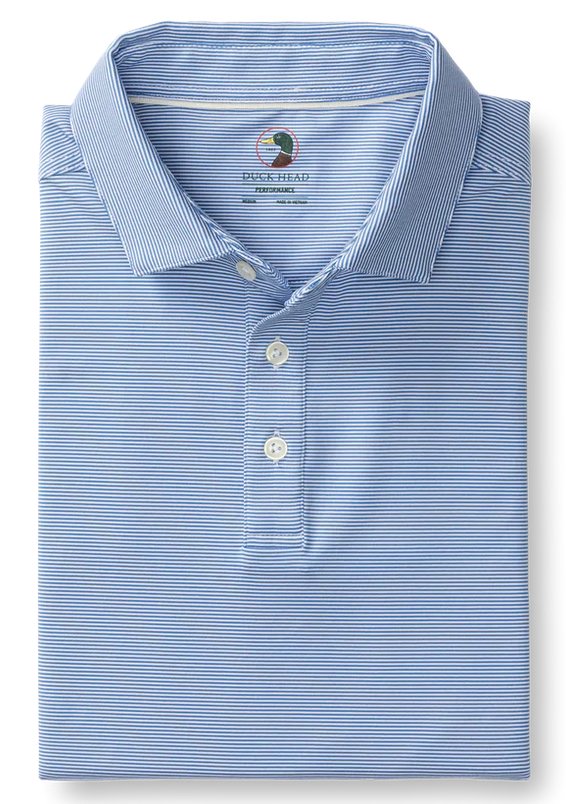 SS LONG DRIVE PERFORMANCE POLO - BLANE STRIPE