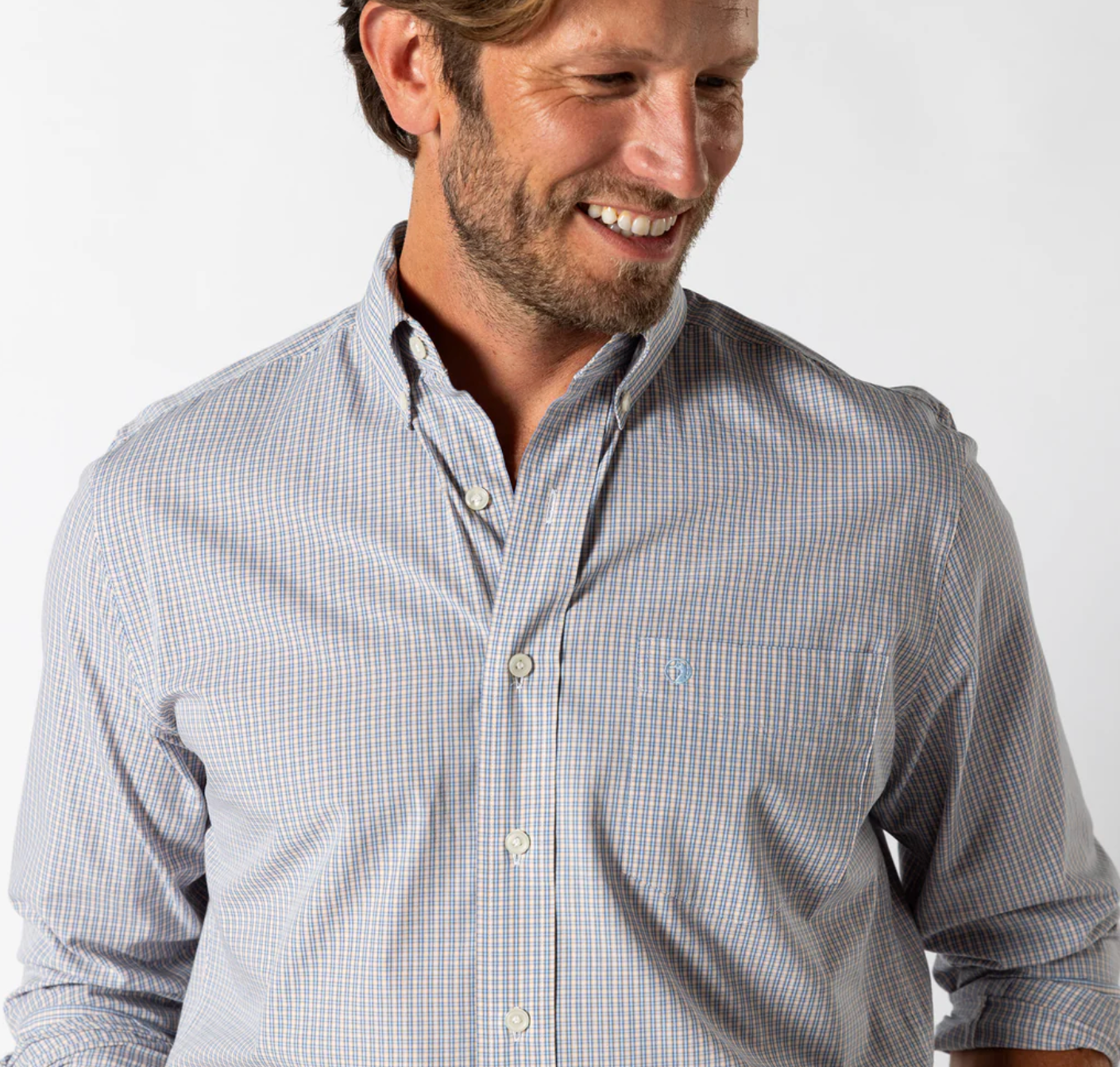 LS Cotton Poplin Sport Shirt - Ferry Plaid