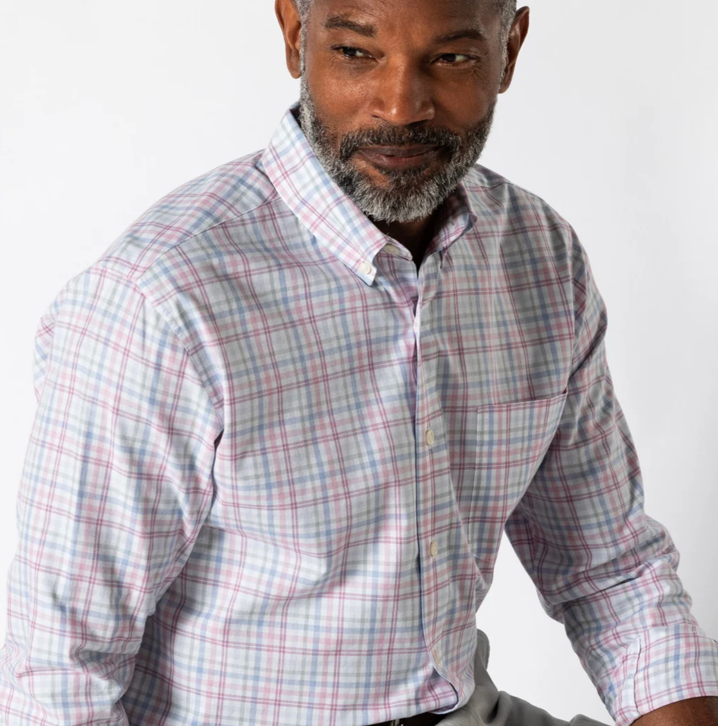 LS Cotton Twill Sport Shirt - Winston Plaid