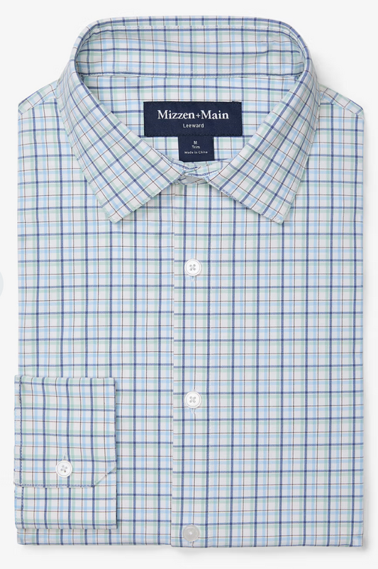 Leeward LS Dress Shirt- Leaf Austin Plaid