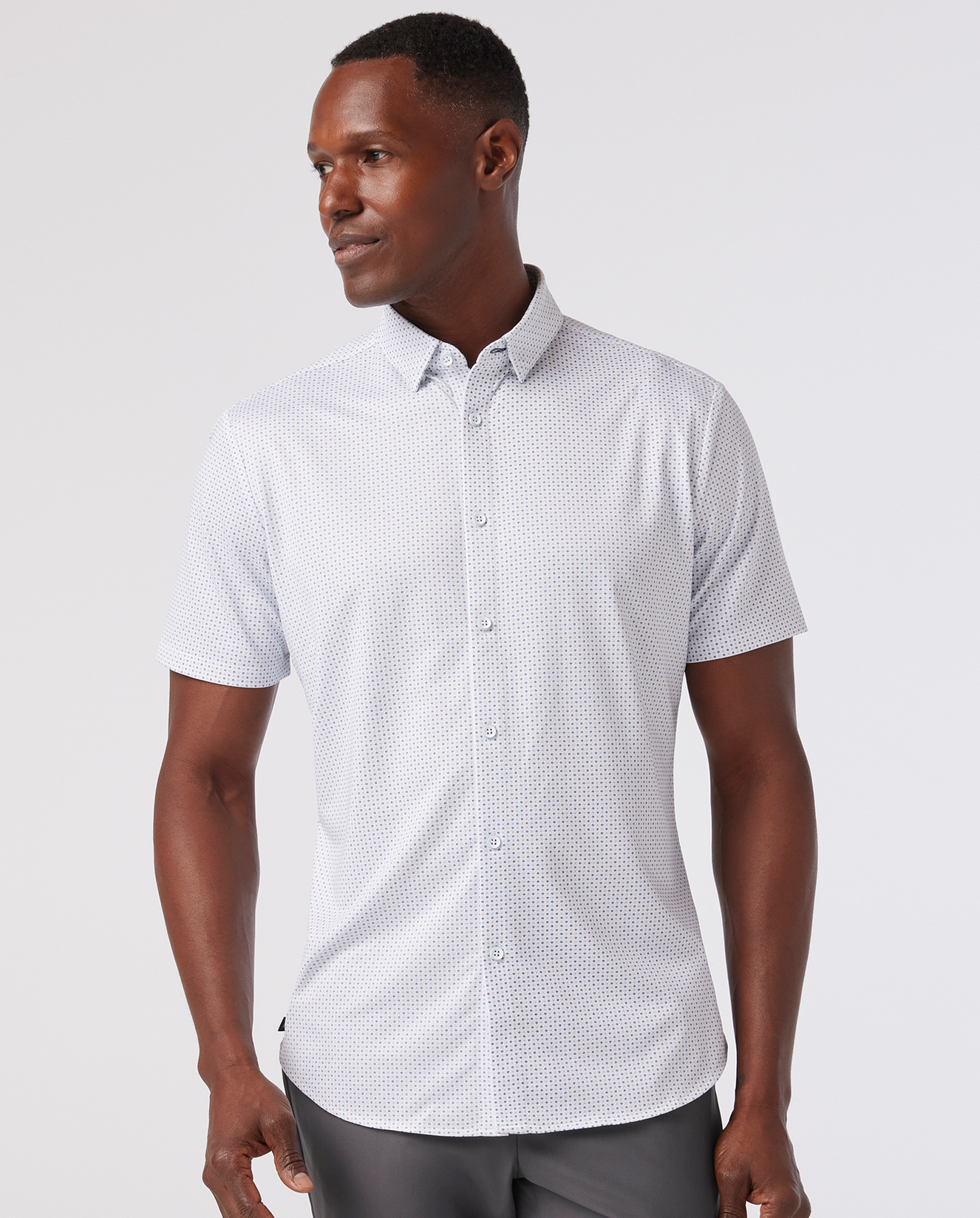 Halyard SS Dress Shirt- Light Blue Multi Floral
