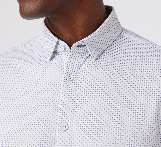 Halyard SS Dress Shirt- Light Blue Multi Floral