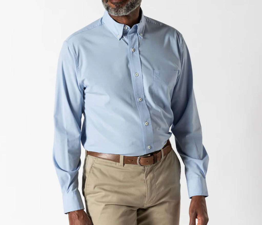 LS Performance Poplin Sport Shirt-Boyce Solid