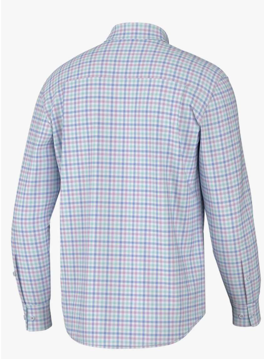 Hadley Luxe Lite Long Sleeve Button Down- Easter Gingham