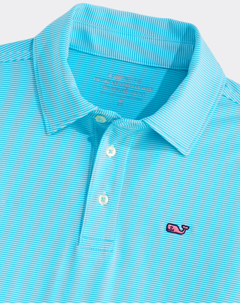 Boys Anegada Stripe Sankaty Performance Polo
