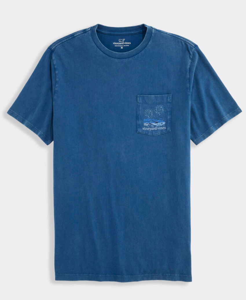Beach Fireworks Whale Fill Tee