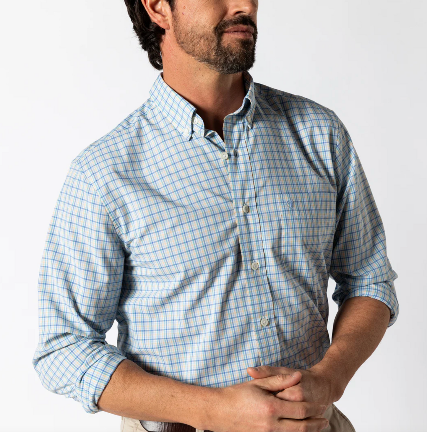 LS Performance Poplin Sport Shirt - Bradley Plaid