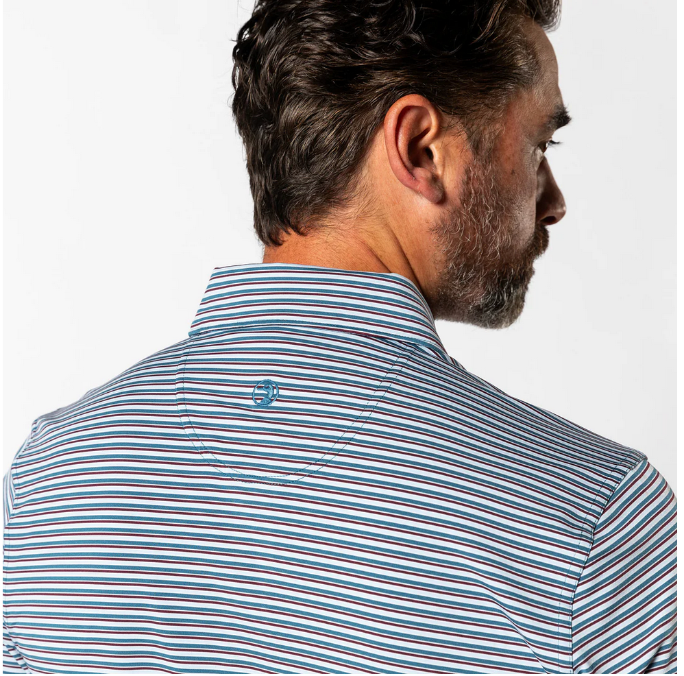 SS Long Drive Stripe Performance Polo