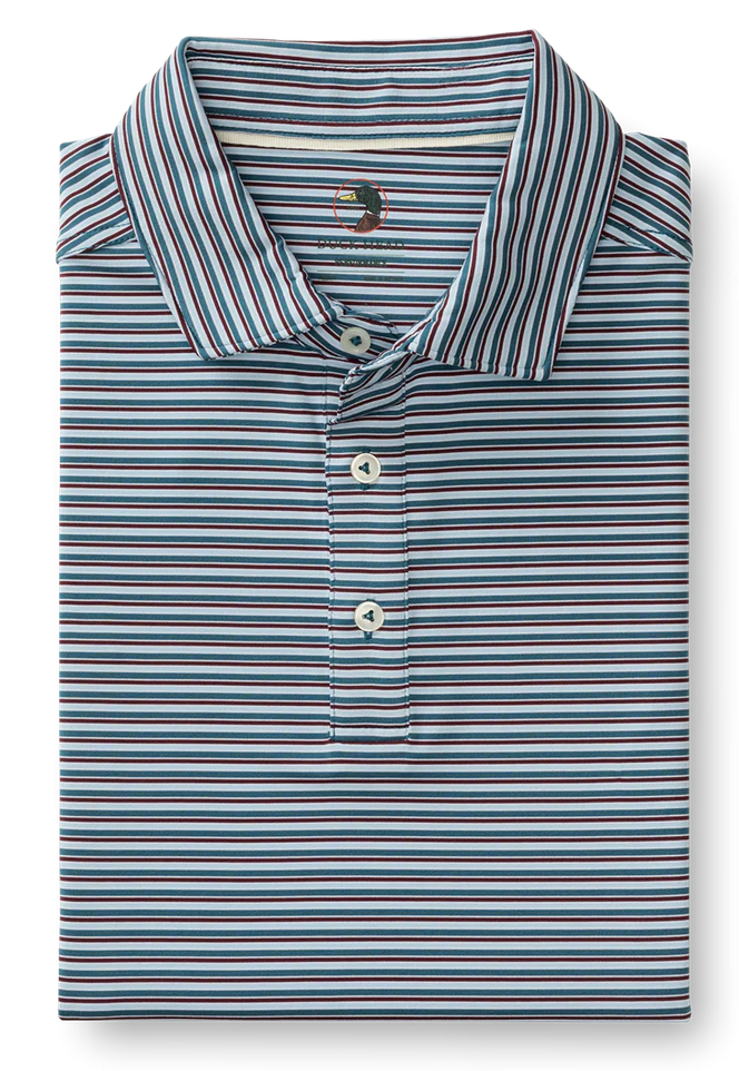 SS Long Drive Stripe Performance Polo
