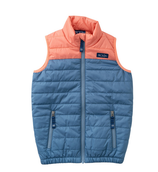 Boys Copen Blue Colorblock Vest