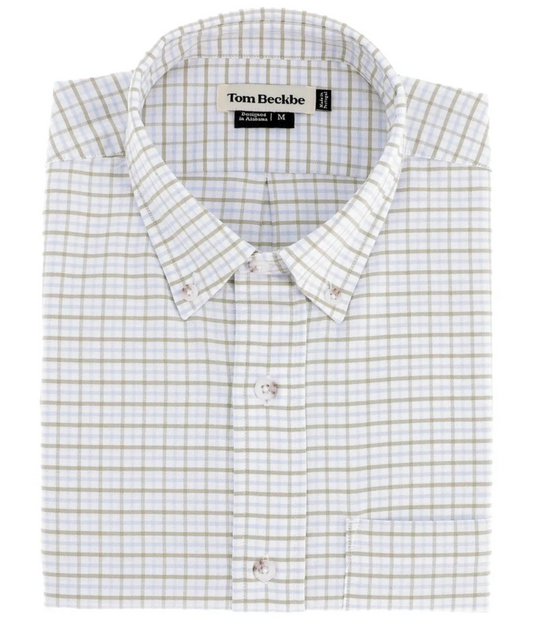 Culver Oxford Shirt- Khaki Sky