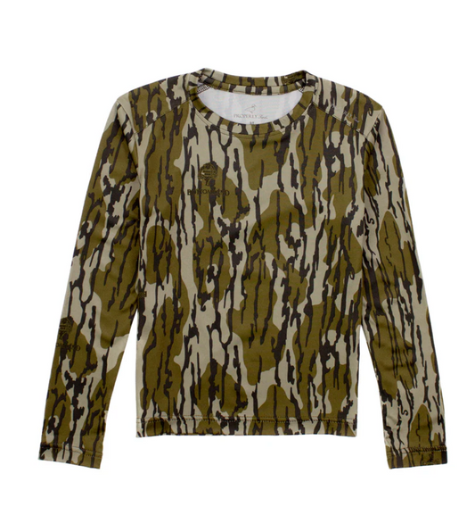 Boys Ravine Tee LS Mossy Oak Bottomland