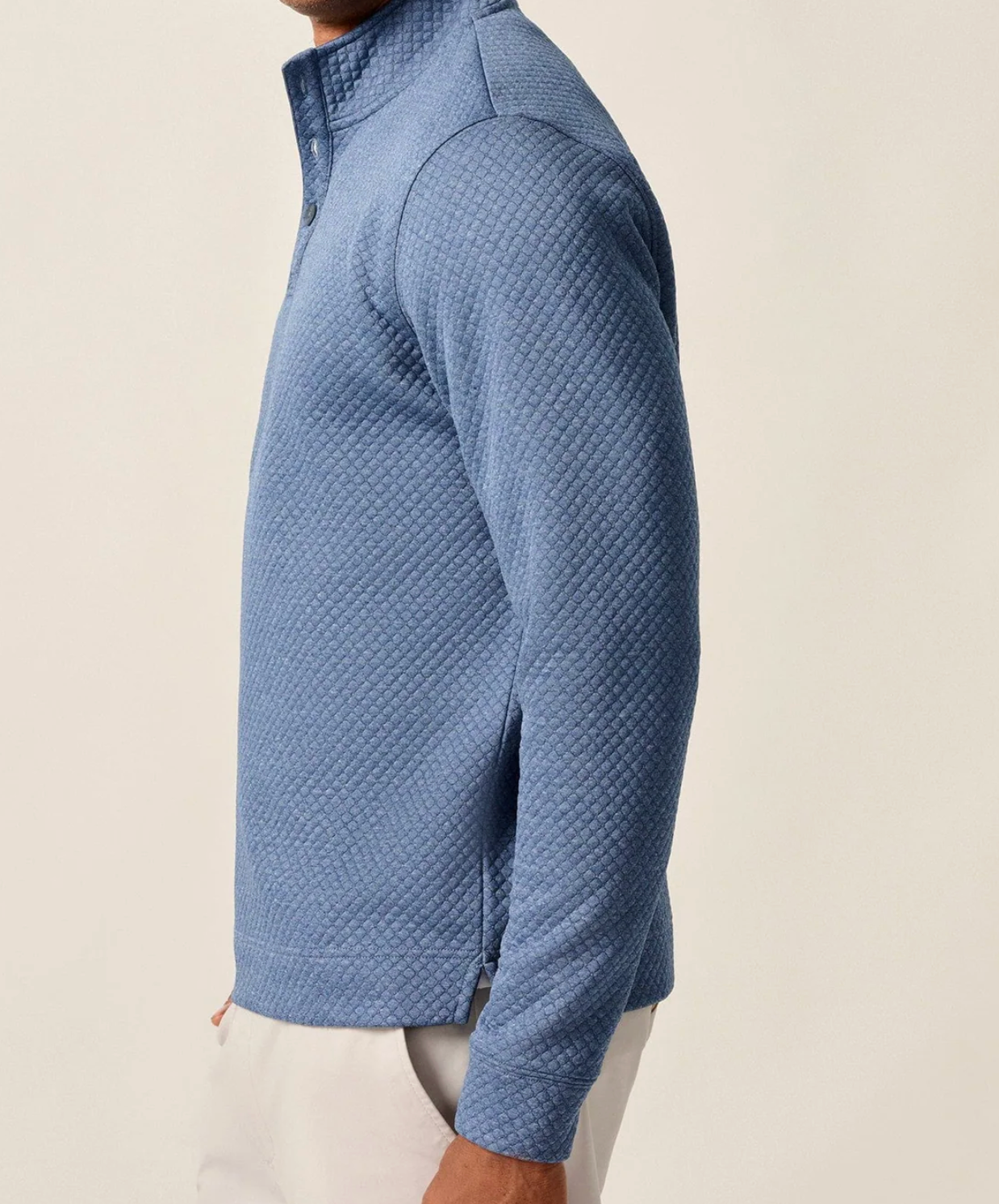 Rockwells Diamond-Quilted Henley Pullover