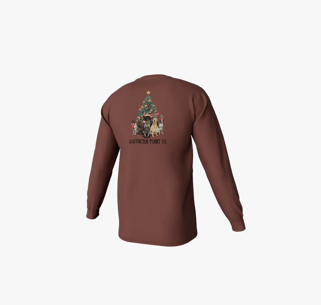 YOUTH GUN DOG CHRISTMAS LONG SLEEVE POCKET TEE