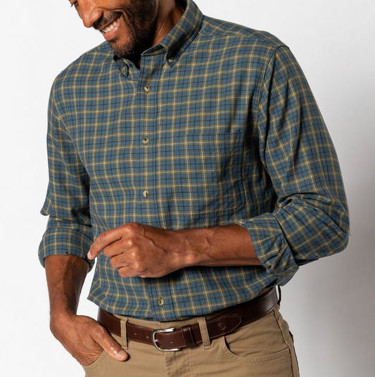 LS Cotton Wool Sport Shirt-Mercer Plaid