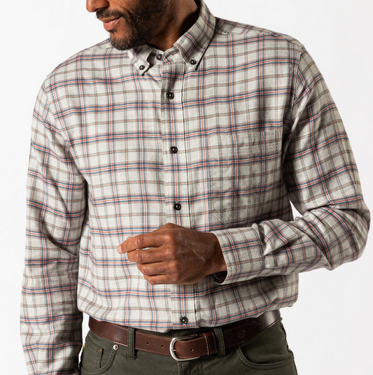 LS Cotton Flannel Sport Shirt- Malcolm Plaid