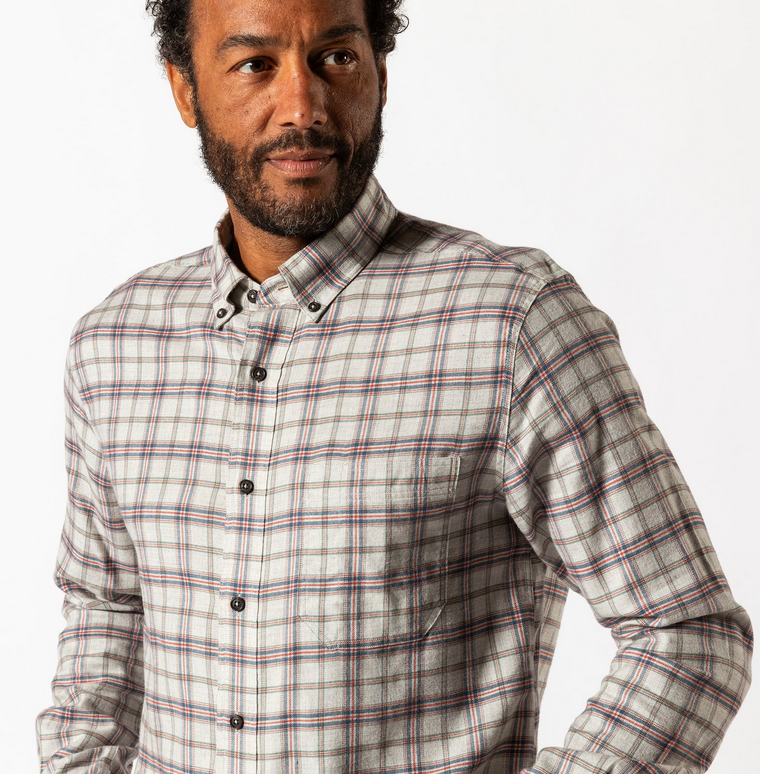 LS Cotton Flannel Sport Shirt- Malcolm Plaid