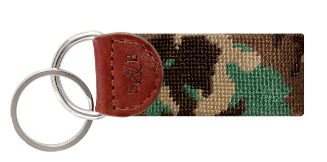 Camo Needlepoint Key Fob