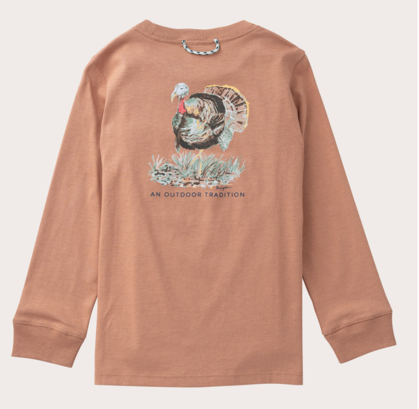 Kids Long Sleeve Cotton Pocket t-shirt