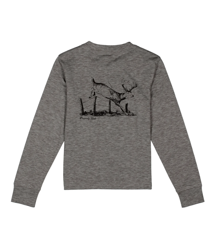 Boys Portland Pocket Tee- Jumping Buck Gravel