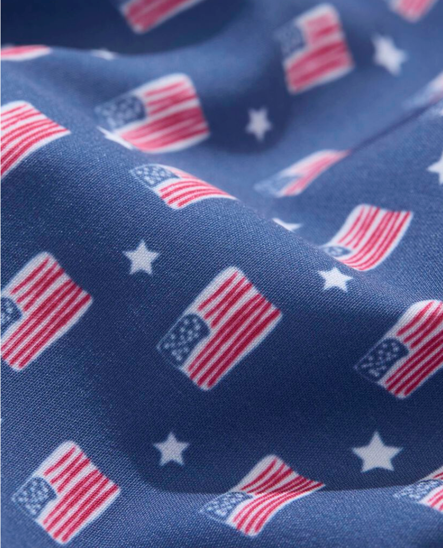 7" Printed Piped Chappy Trunks
