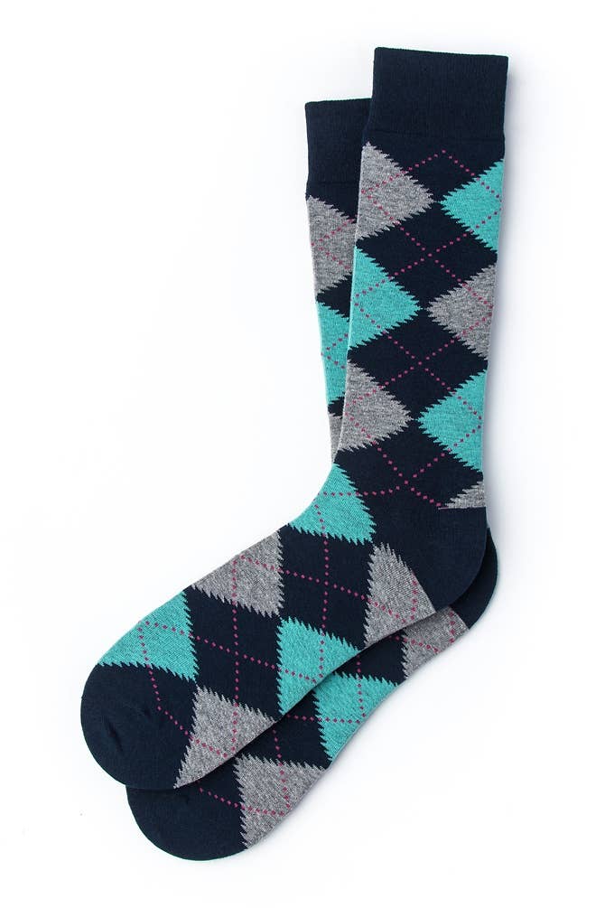 Argyle Assassin Carded Cotton Socks by Alynn