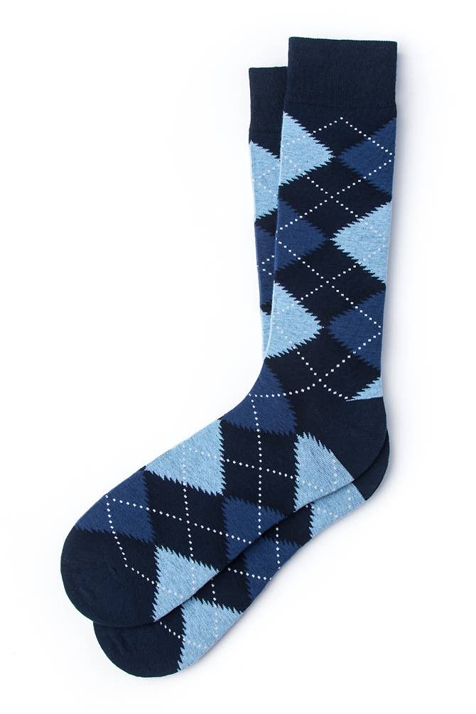 Argyle Assassin Carded Cotton Socks by Alynn